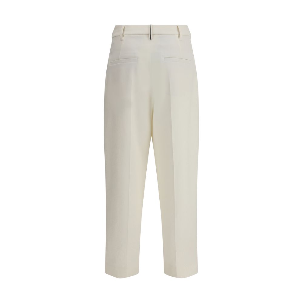 Brunello Cucinelli White Cotton Chino Pants - Image 2