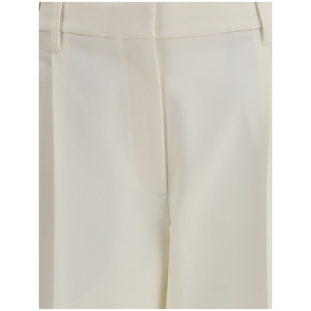 Brunello Cucinelli White Cotton Chino Pants - Image 3