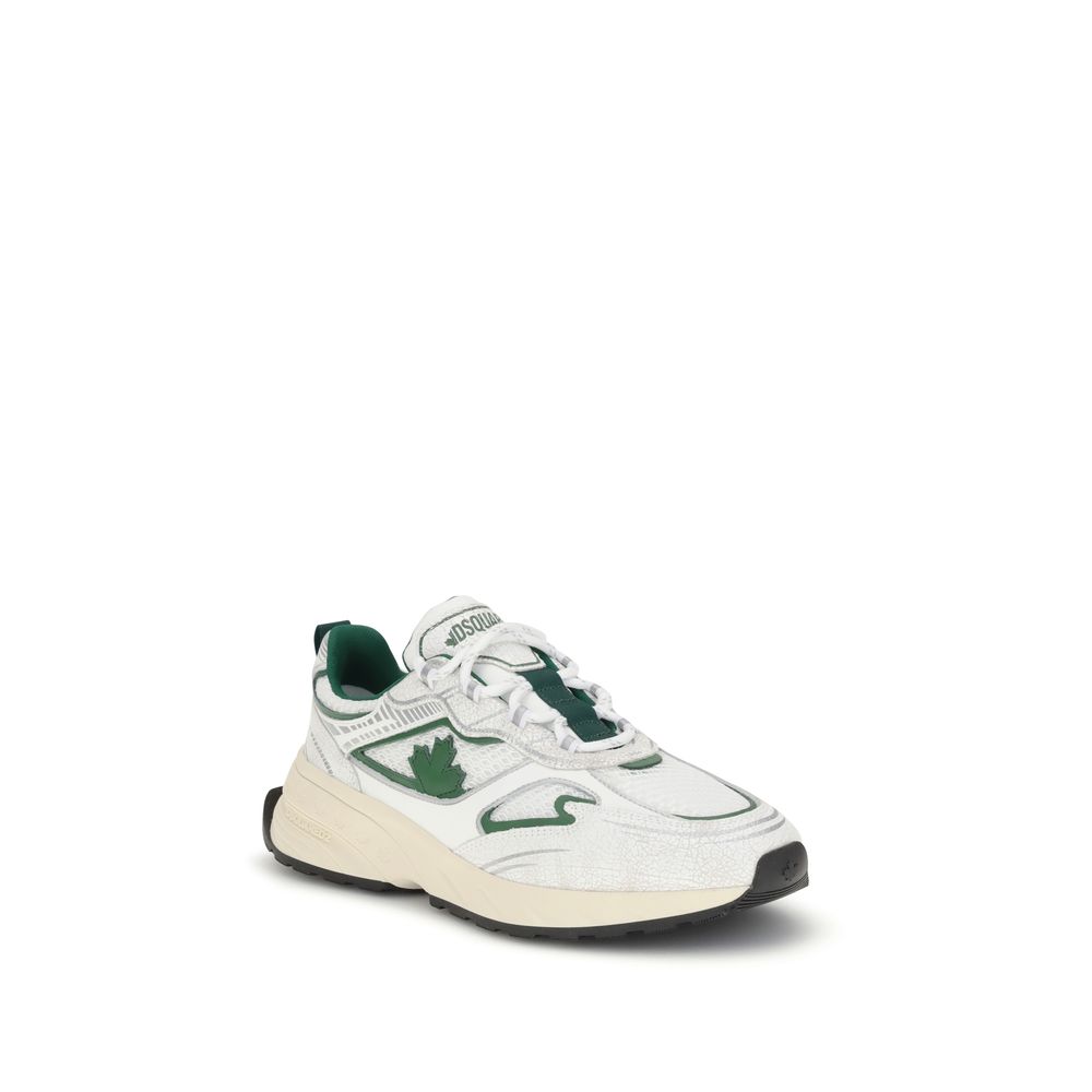 Dsquared² White Calf Leather Bos Taurus Athletic Sneakers - Image 2