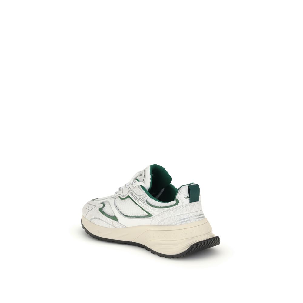 Dsquared² White Calf Leather Bos Taurus Athletic Sneakers - Image 3