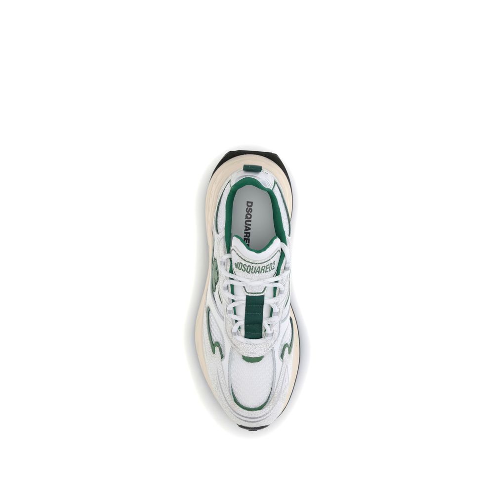 Dsquared² White Calf Leather Bos Taurus Athletic Sneakers - Image 4