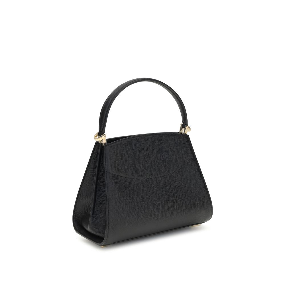 Ferragamo Black Calf Leather Bos Taurus Handbag - Image 3