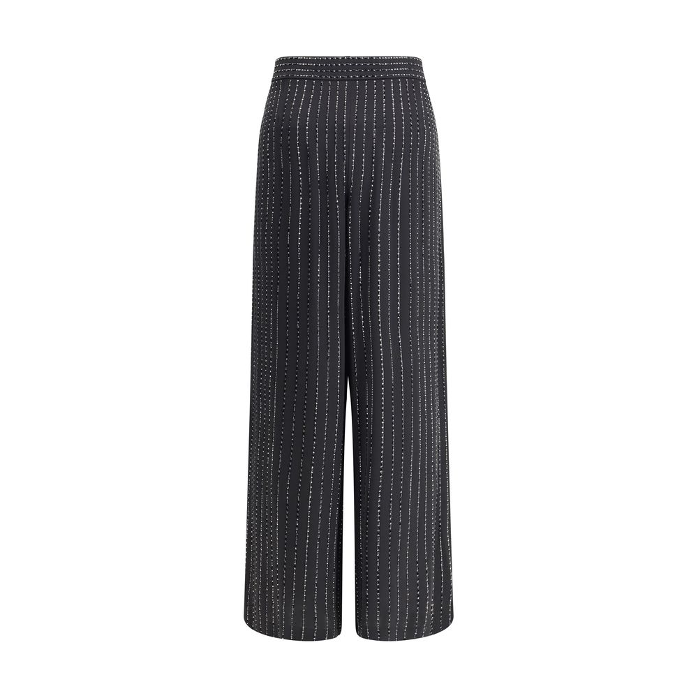 Giorgio Armani Black Silk Casual Pants - Image 2