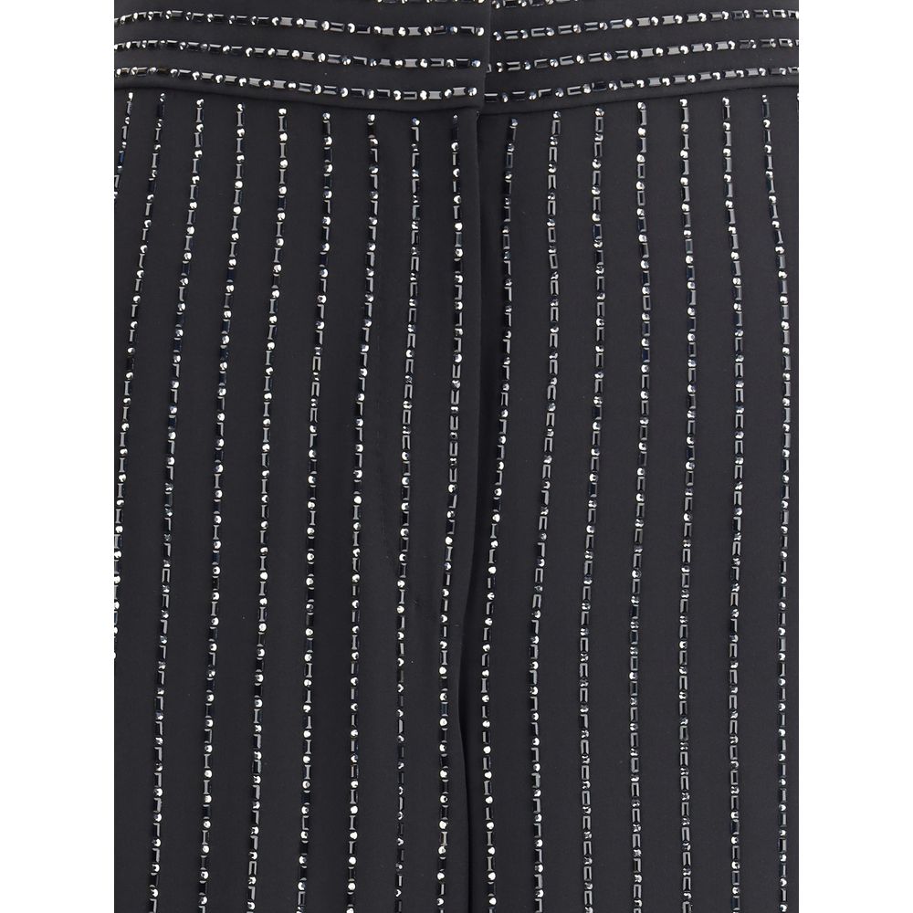 Giorgio Armani Black Silk Casual Pants - Image 3