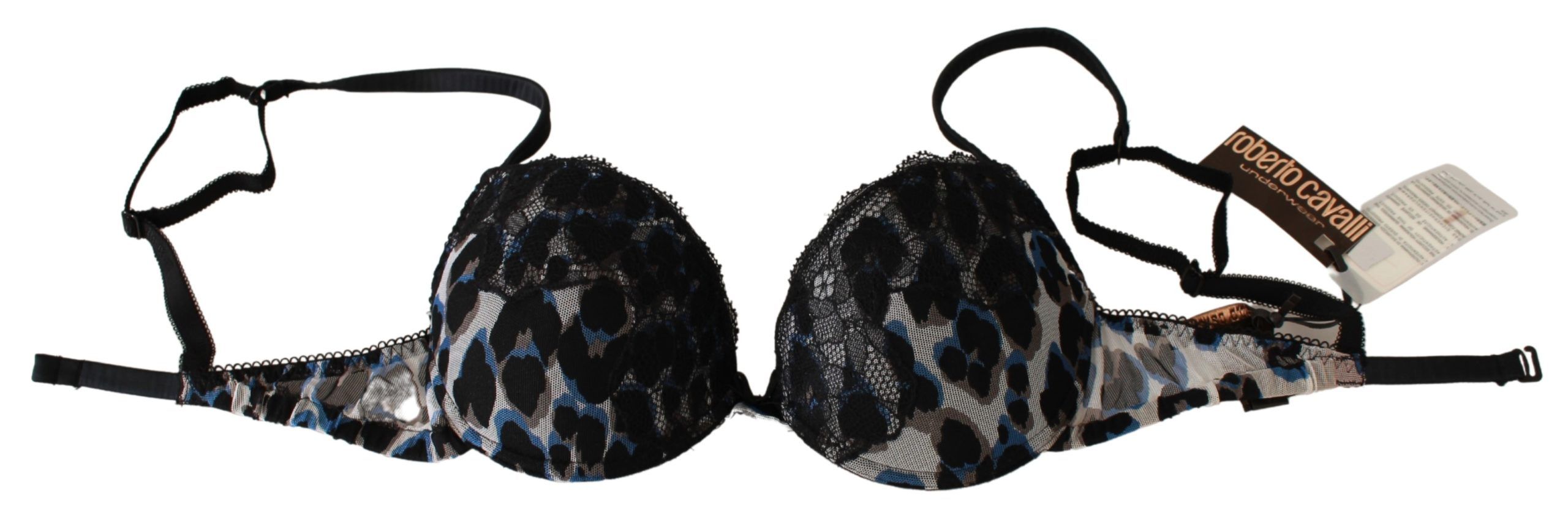Roberto Cavalli Black Lace Reggiseno Nylon Bra Underwear - Image 4