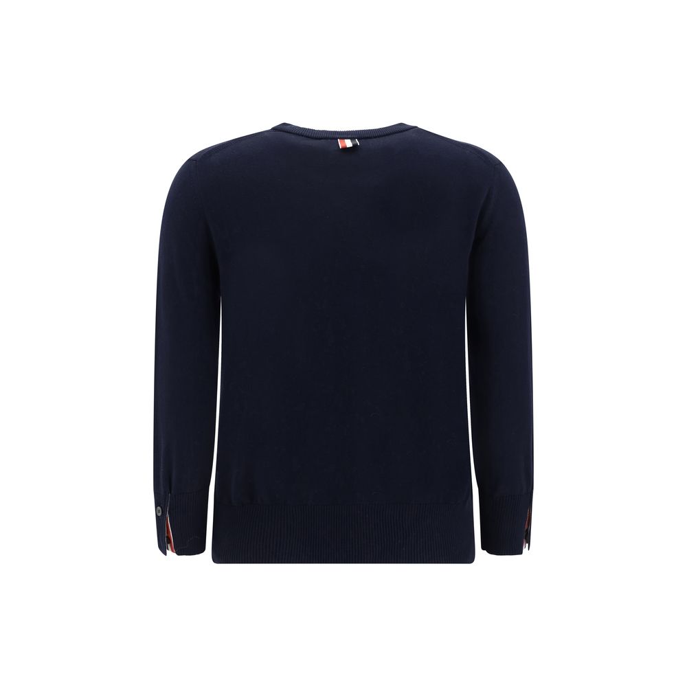 Thom Browne White bands crew neck Sweater - Image 2
