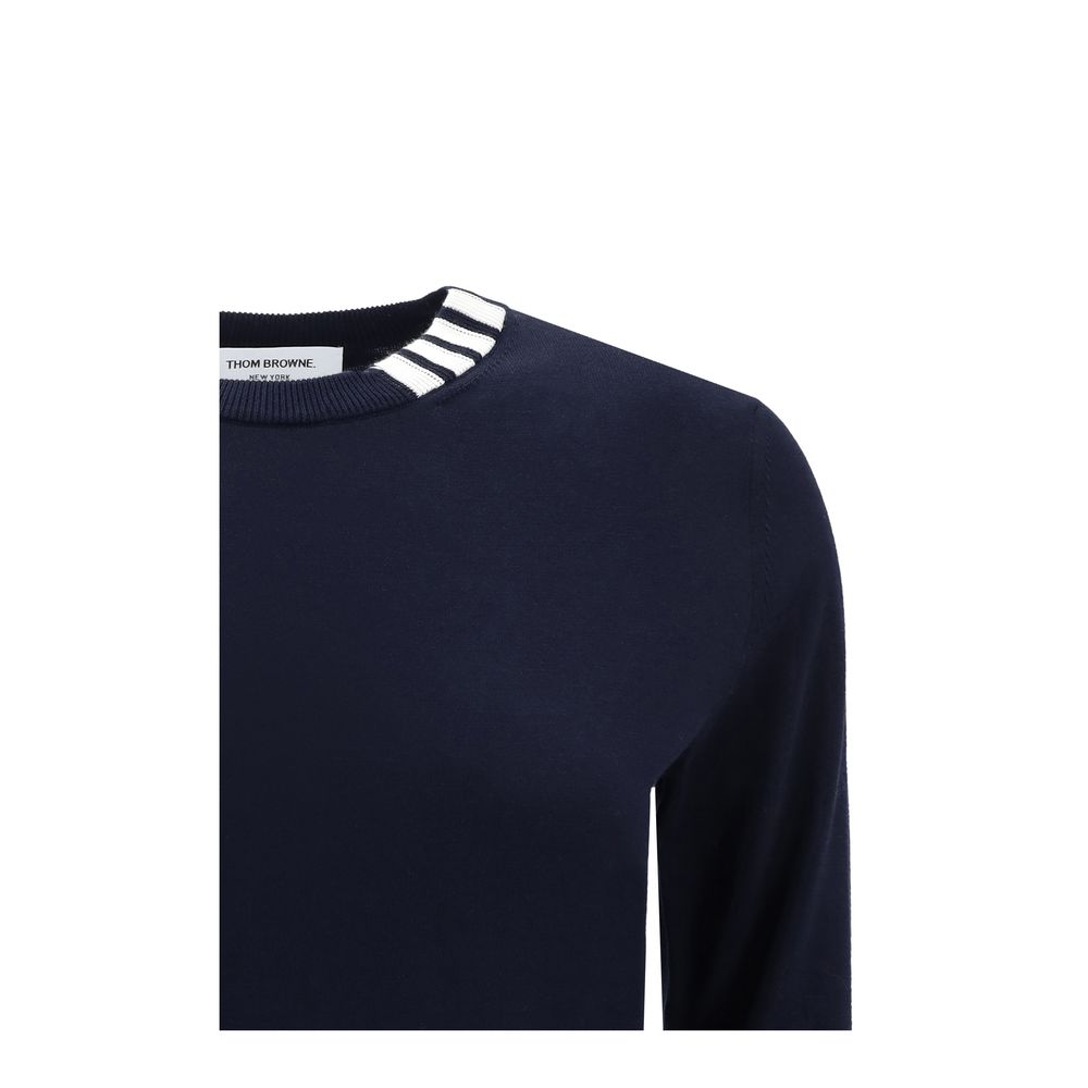 Thom Browne White bands crew neck Sweater - Image 3
