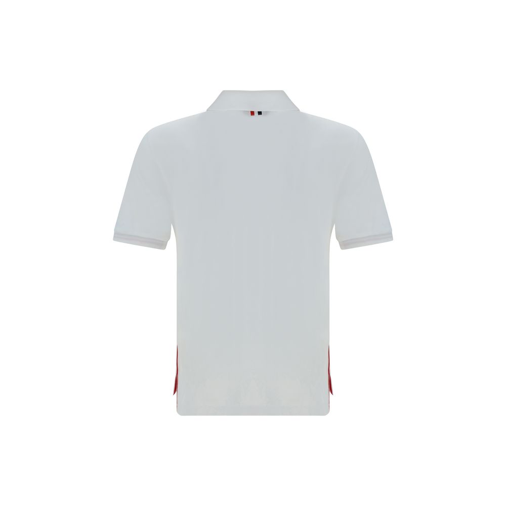Thom Browne White Cotton Polo Shirt - Image 2
