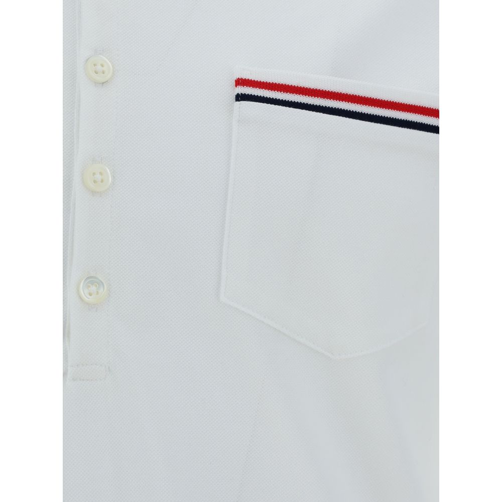 Thom Browne White Cotton Polo Shirt - Image 3
