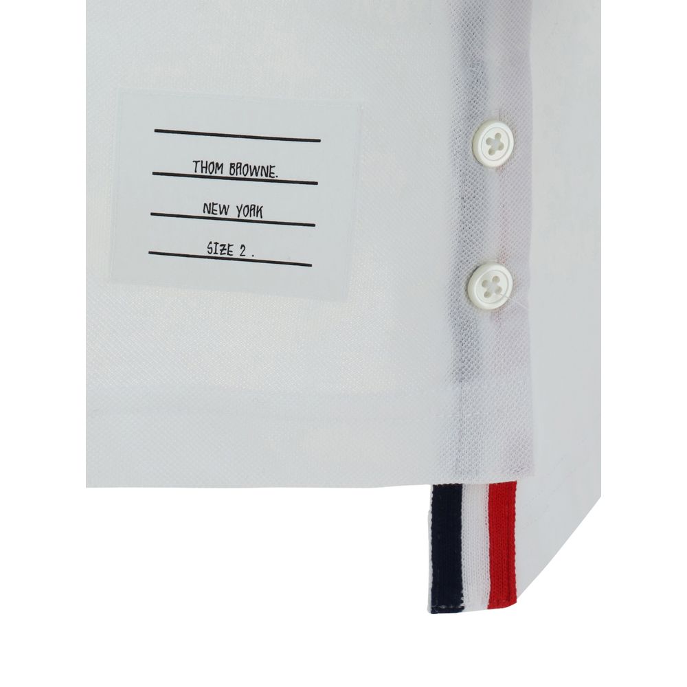 Thom Browne White Cotton Polo Shirt - Image 4
