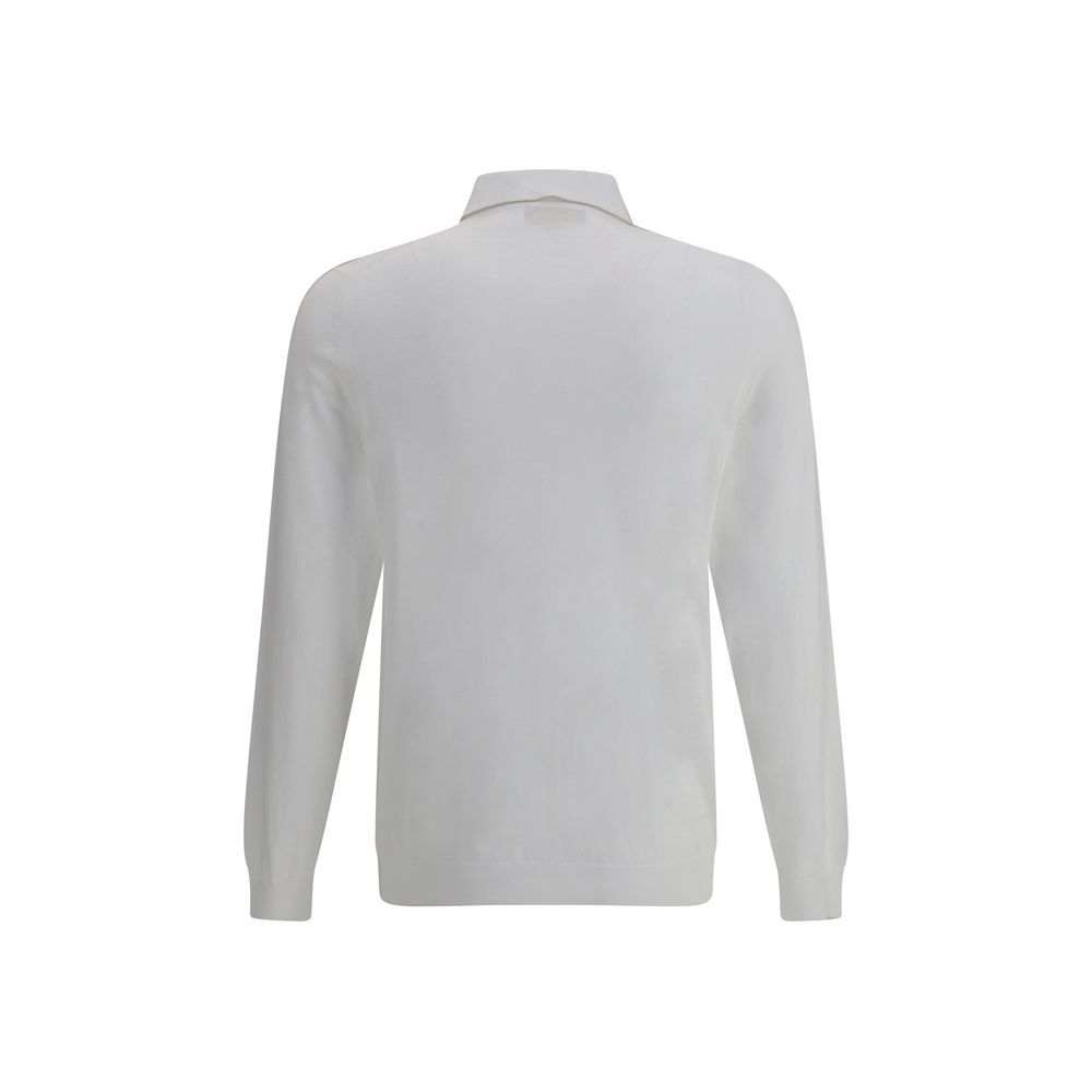 Svevo White Cotton Polo Shirt - Image 2
