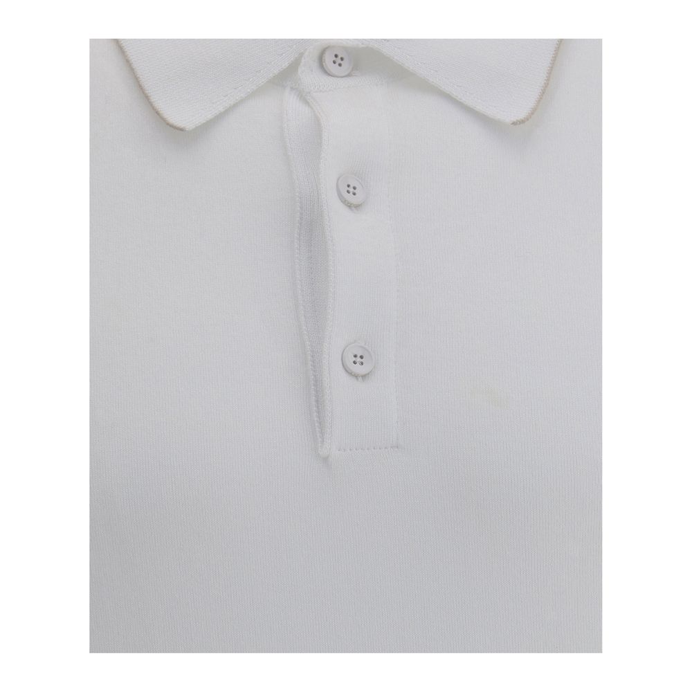 Svevo White Cotton Polo Shirt - Image 3