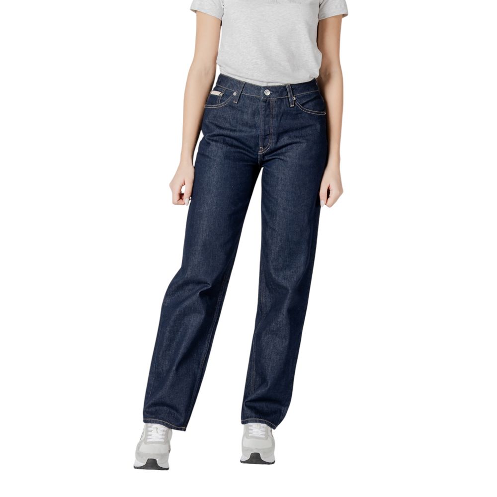 Calvin Klein Jeans Blue Cotton Relaxed Fit Jean