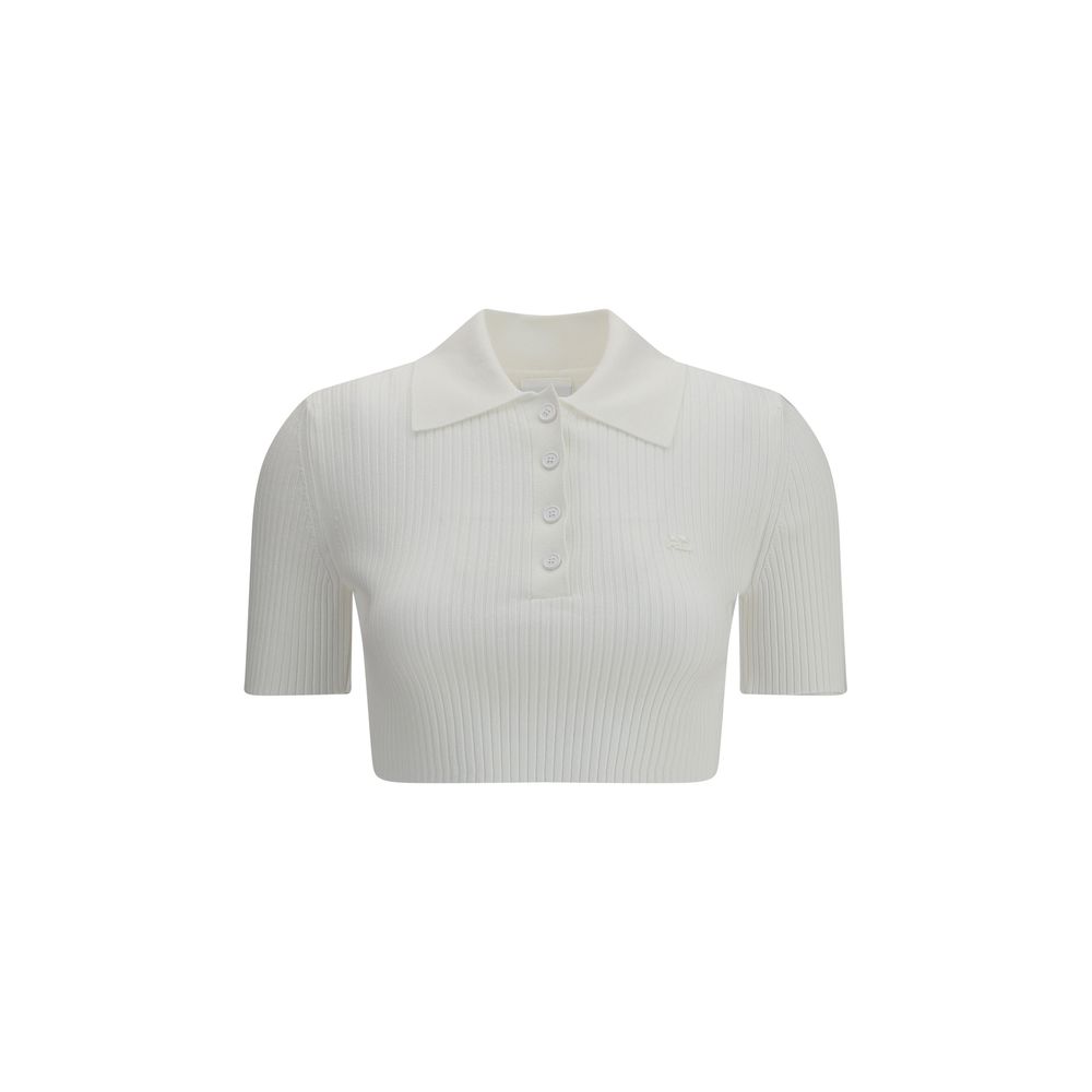 Courrèges Cropped Polo Shirt