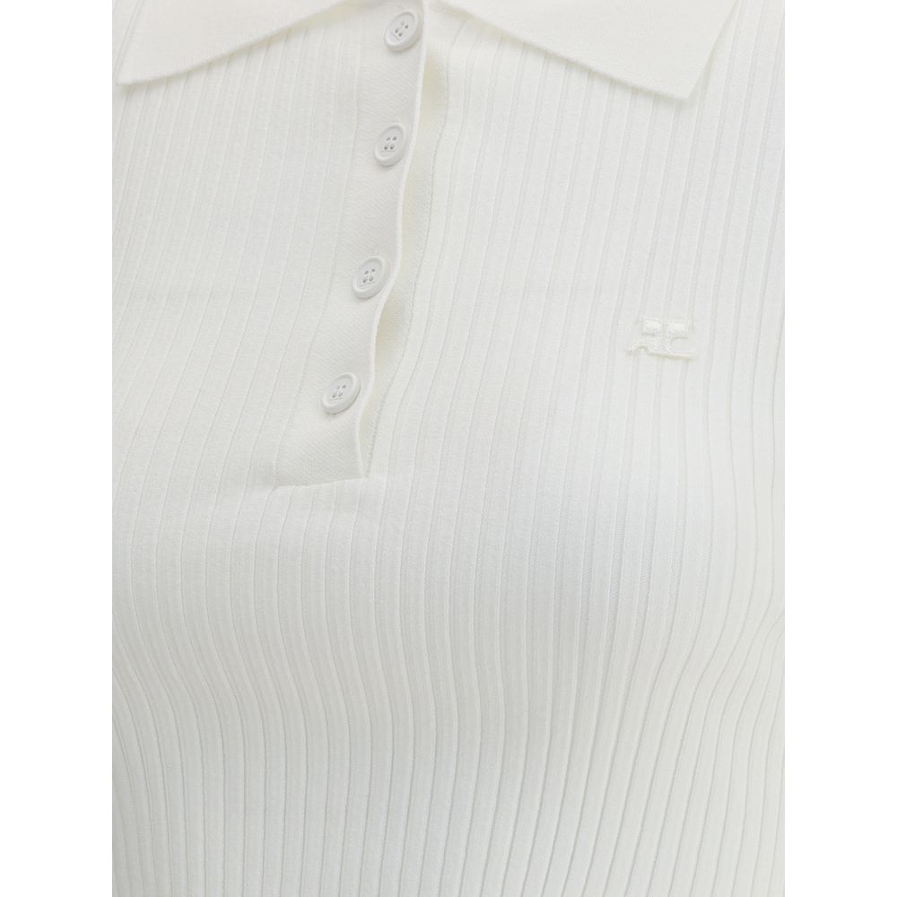 Courrèges Cropped Polo Shirt - Image 3