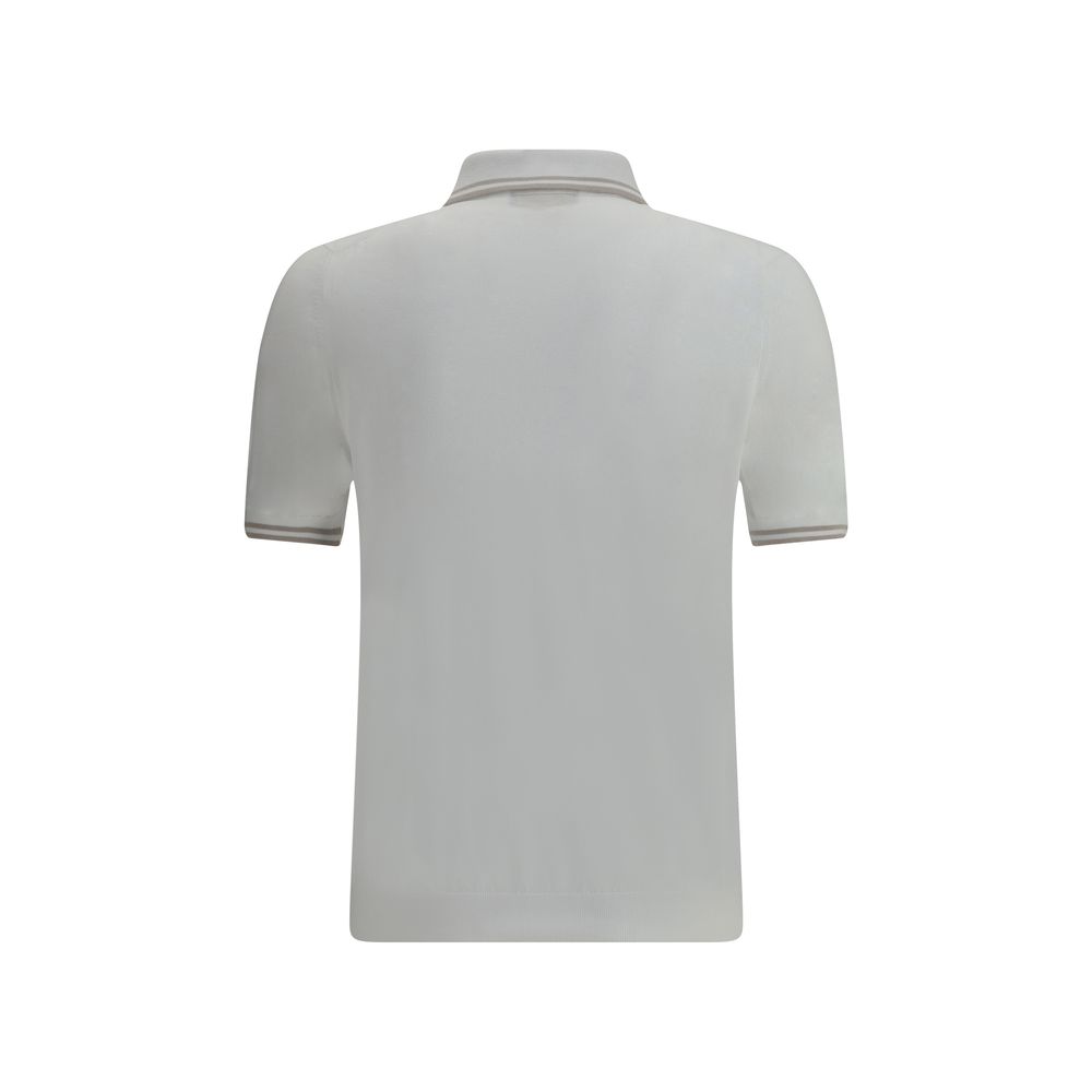 Svevo White Cotton Polo Shirt - Image 2