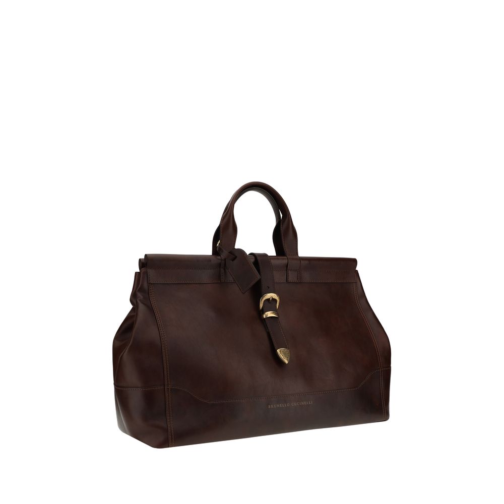 Brunello Cucinelli Leather Travel Bag - Image 2