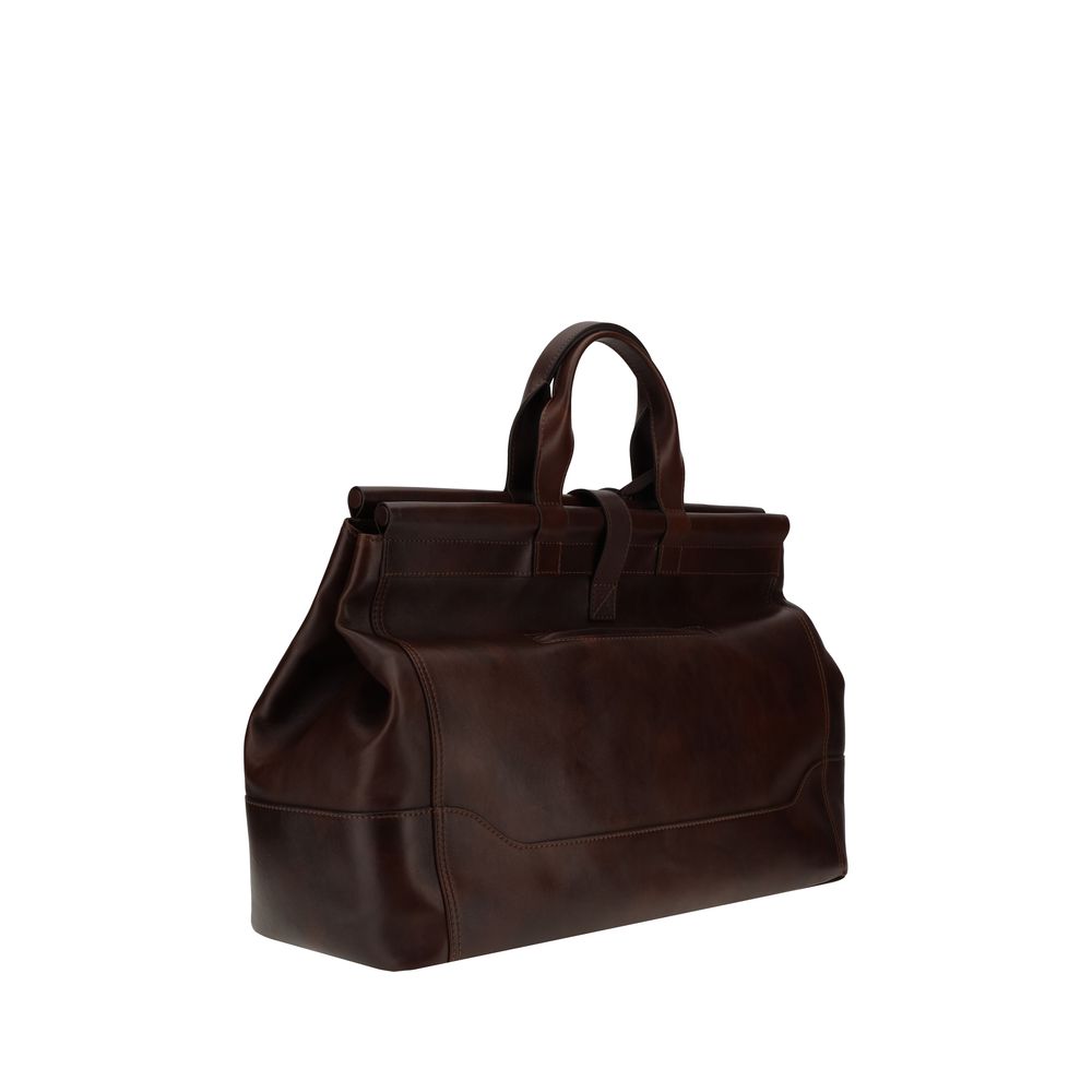 Brunello Cucinelli Leather Travel Bag - Image 3