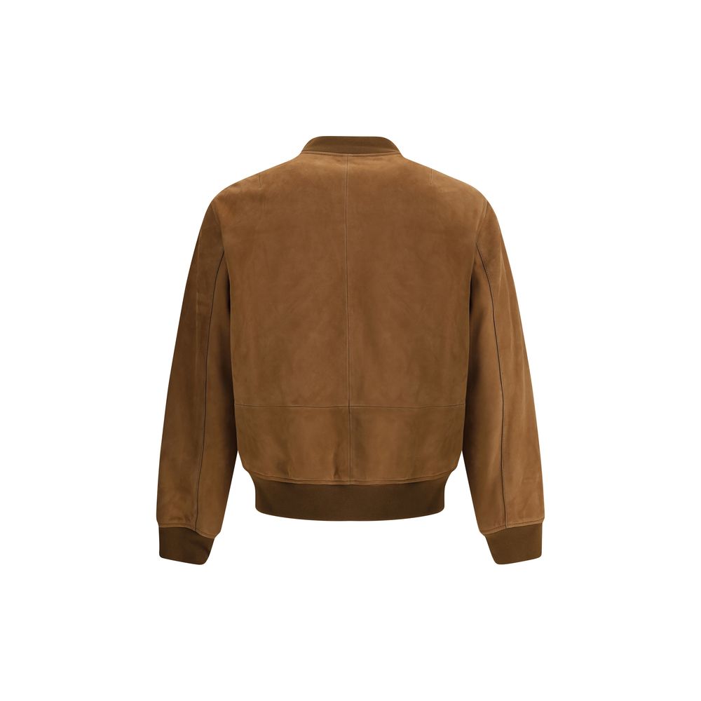 Yves Salomon Suede Bomber Jacket - Image 2