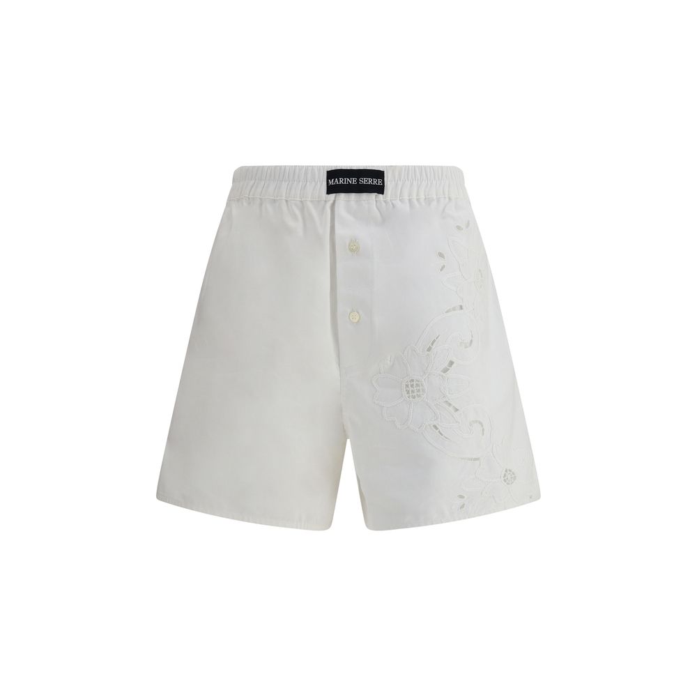 Marine Serre Linen Shorts