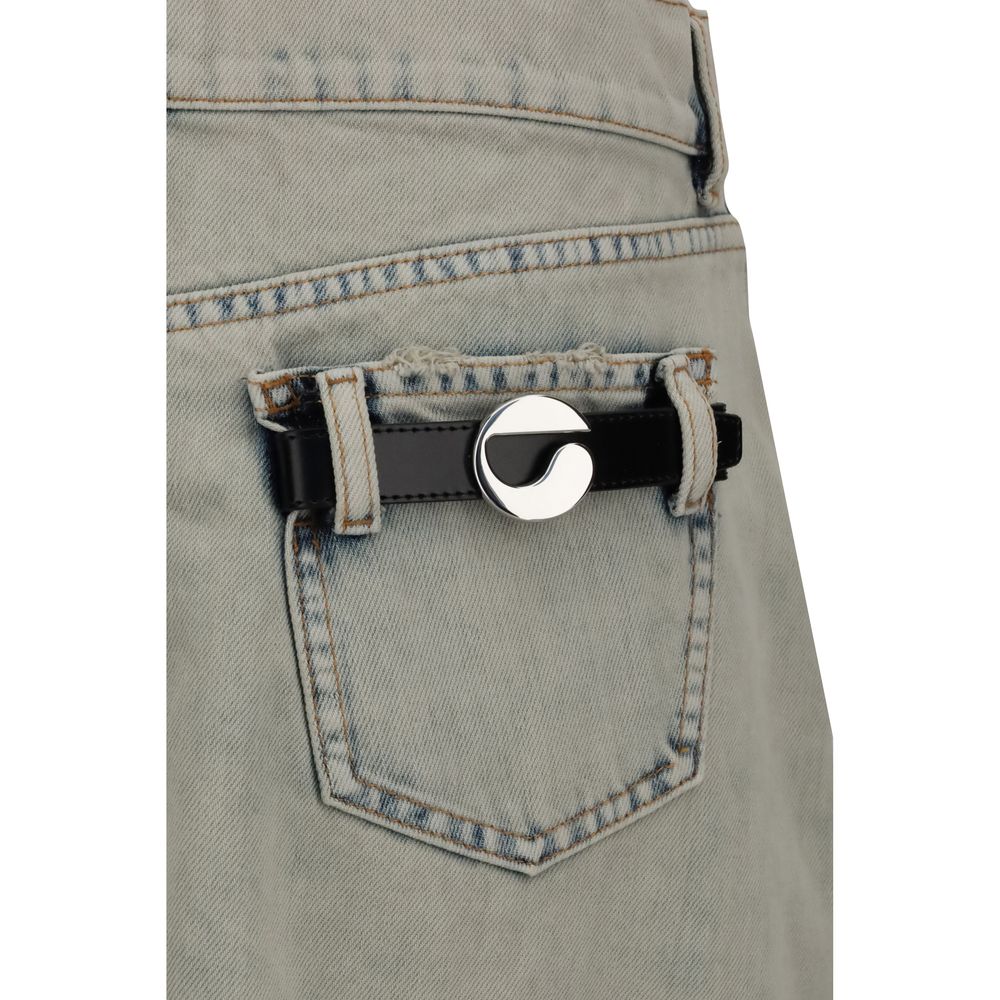 Coperni Asymmetric denim Miniskirt - Image 4