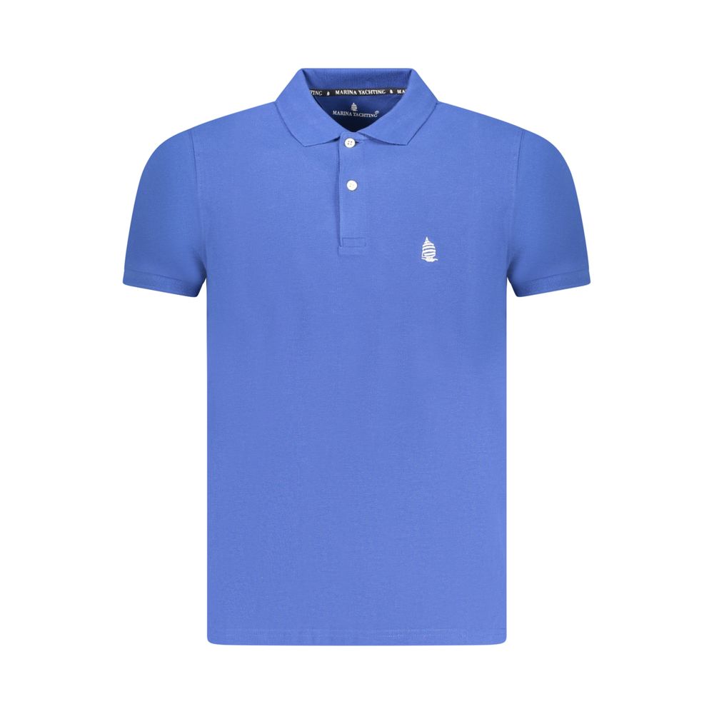 Marina Yachting Blue Cotton Men Polo Shirt