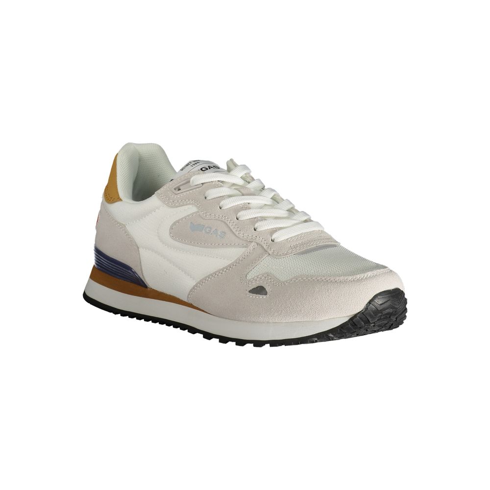 Gas White Polyester Men Sneaker - Image 2