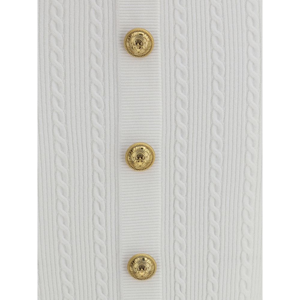 Balmain White Viscose Midi Skirt - Image 3