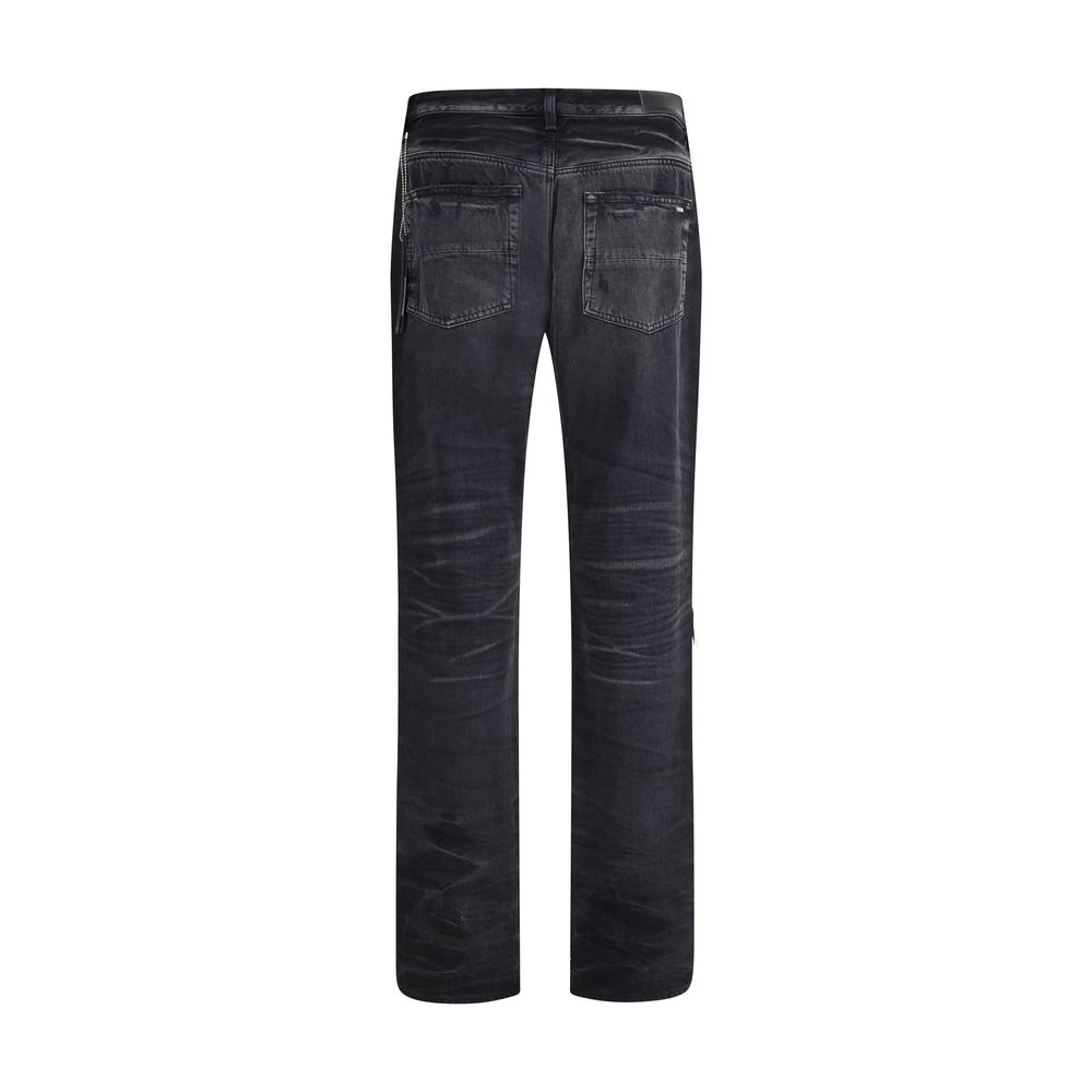 Amiri Black Cotton Straight-Leg Jeans - Image 2