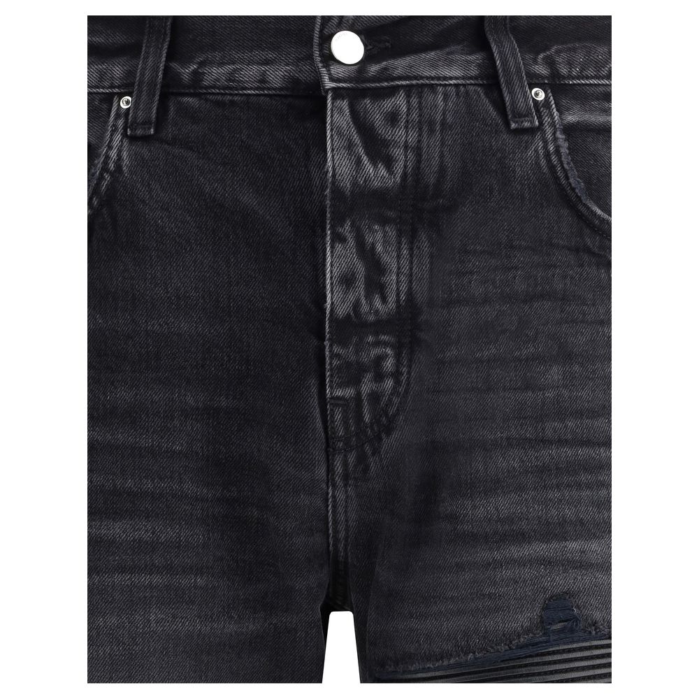 Amiri Black Cotton Straight-Leg Jeans - Image 3