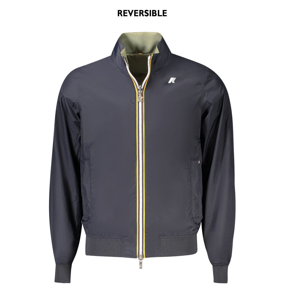 K-WAY Blue Nylon Men Jacket