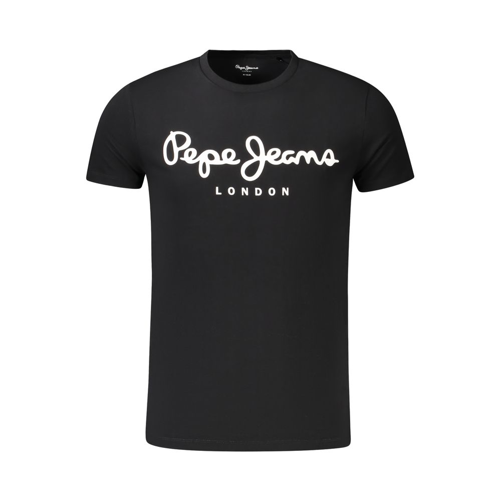 Pepe Jeans Black Cotton Men T-Shirt
