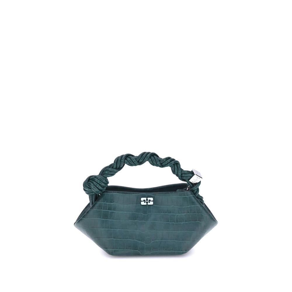 Ganni Bou mini crocodile patent leather Handbag