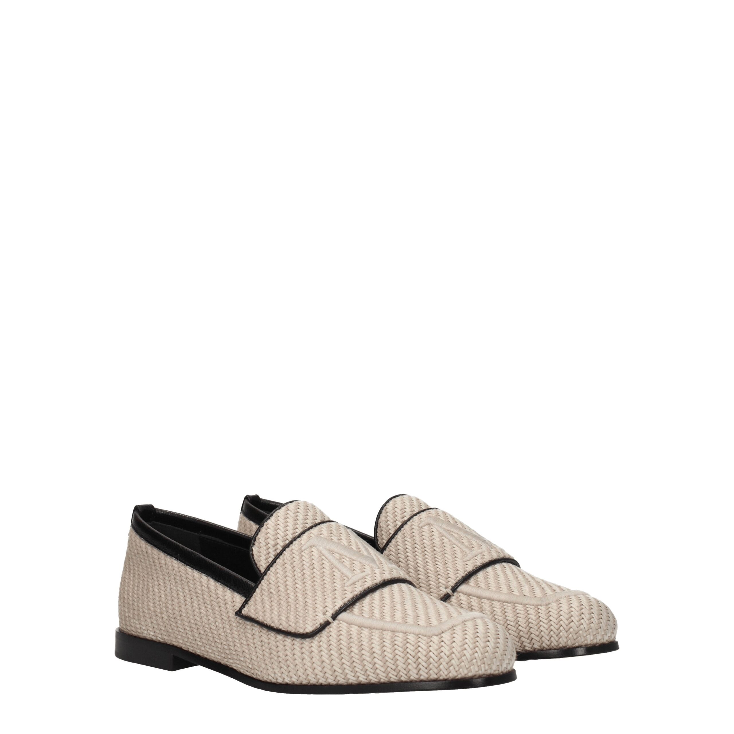 Max Mara Beige Fabric Slip-On Loafers - Image 2