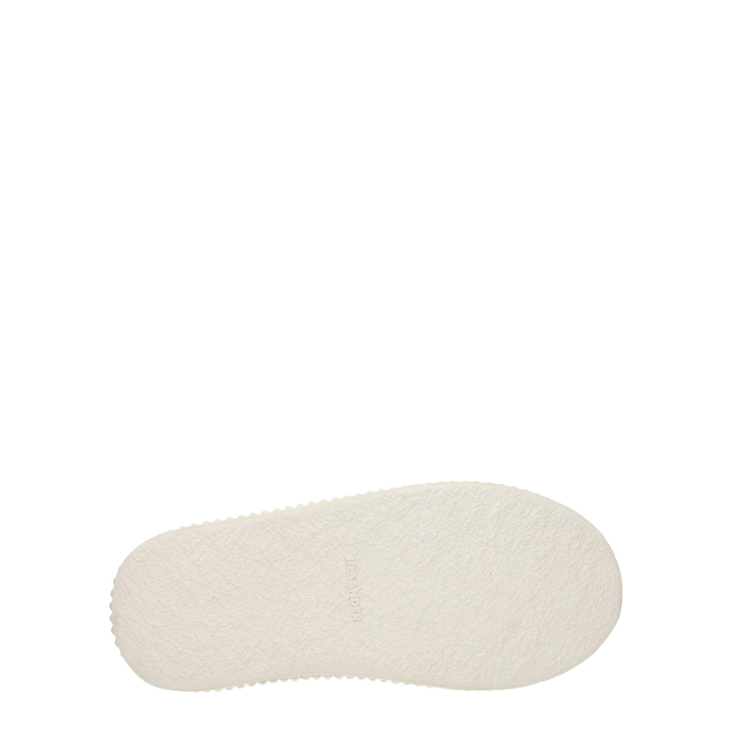 Jil Sander White Fabric Platform Sneakers - Image 5