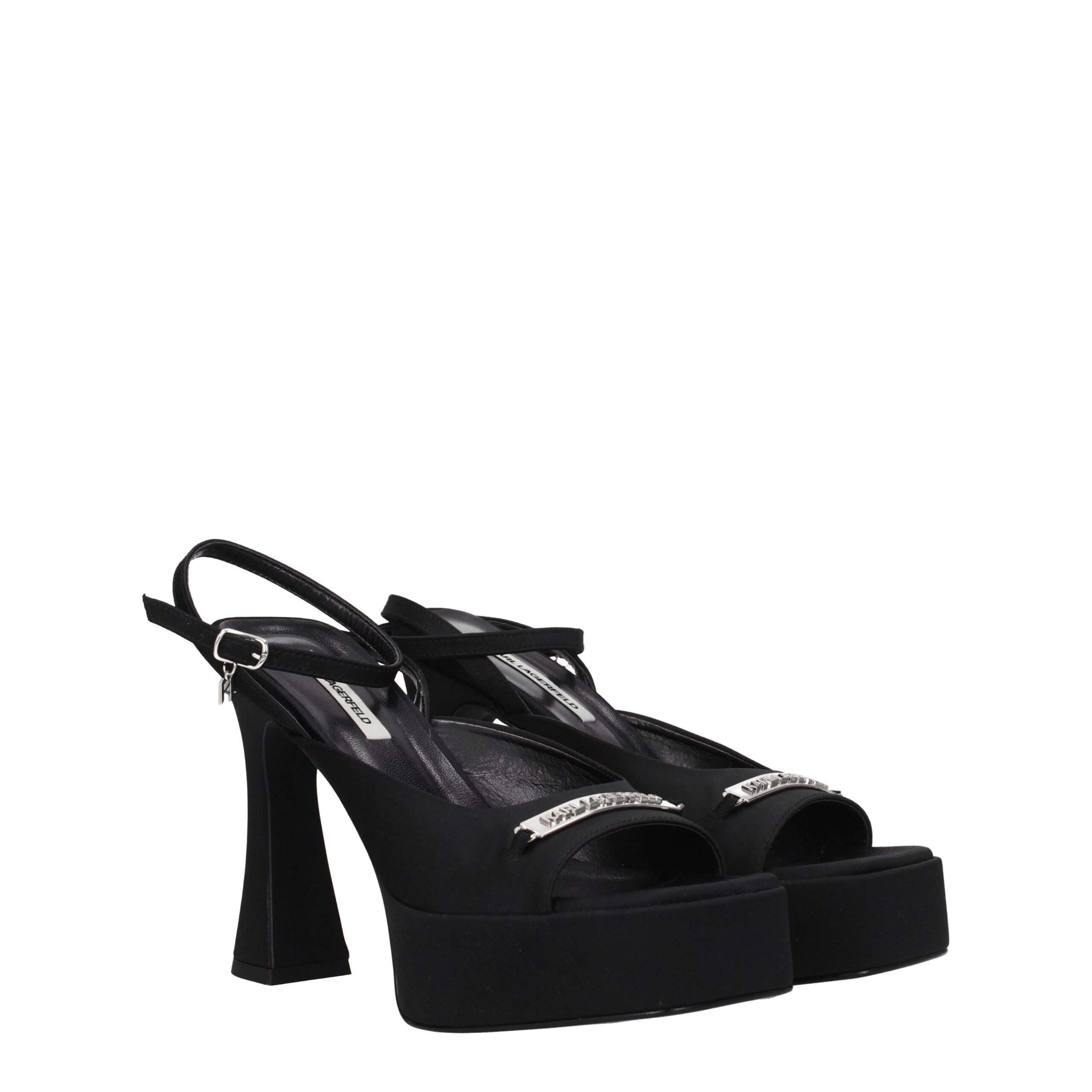 Karl Lagerfeld Black Fabric Platforms - Image 2