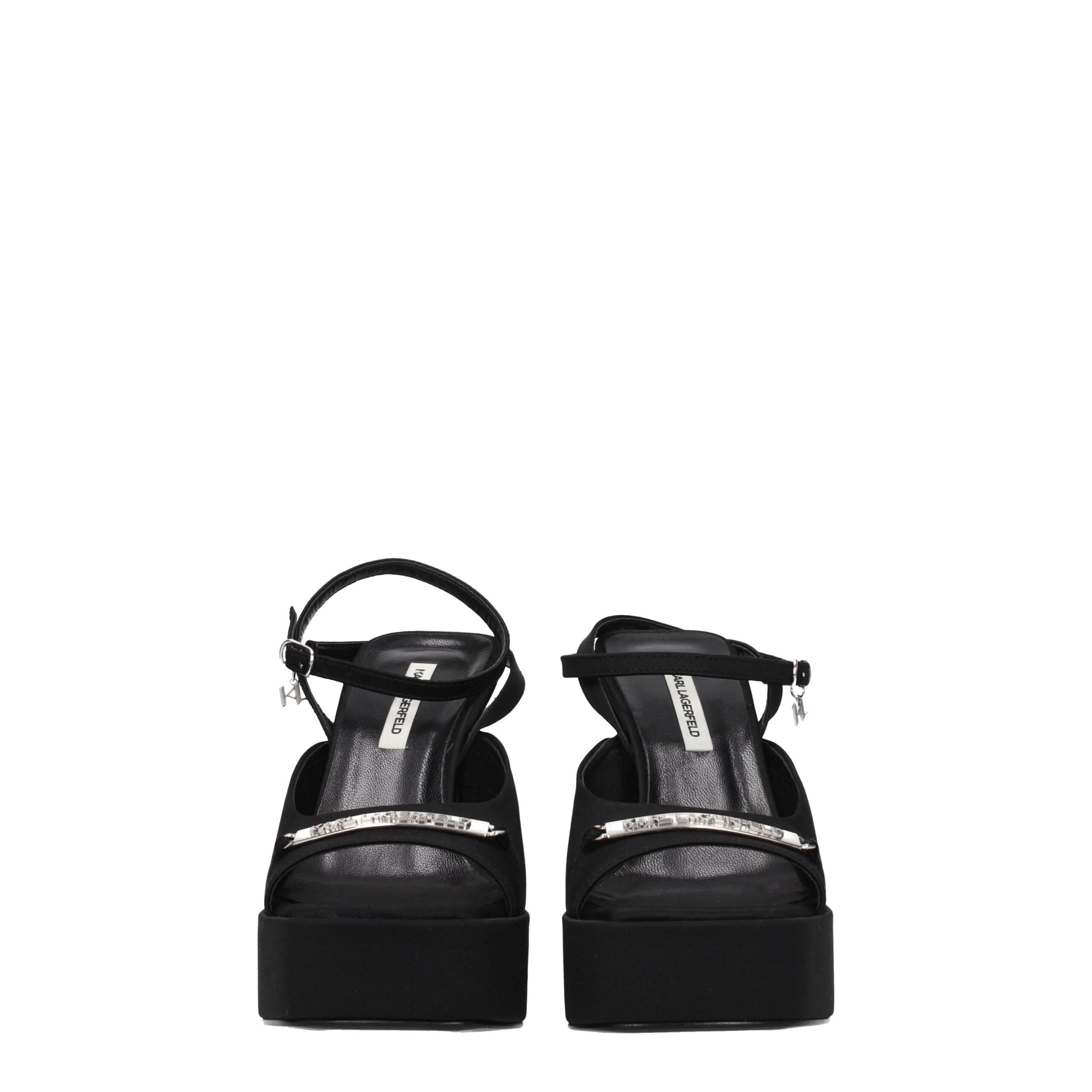 Karl Lagerfeld Black Fabric Platforms - Image 3