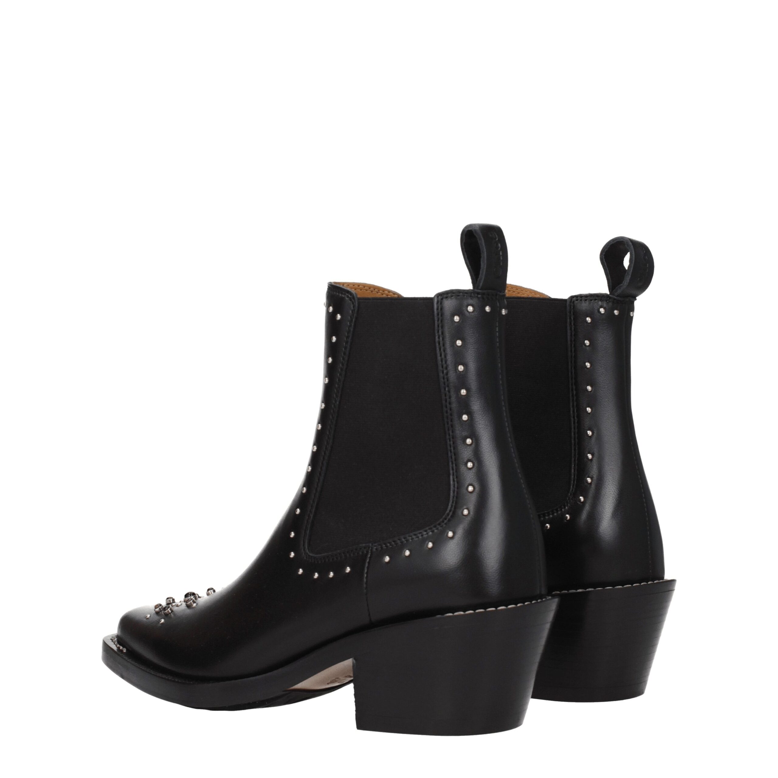 Chloé Black Leather Ankle Boots - Image 4
