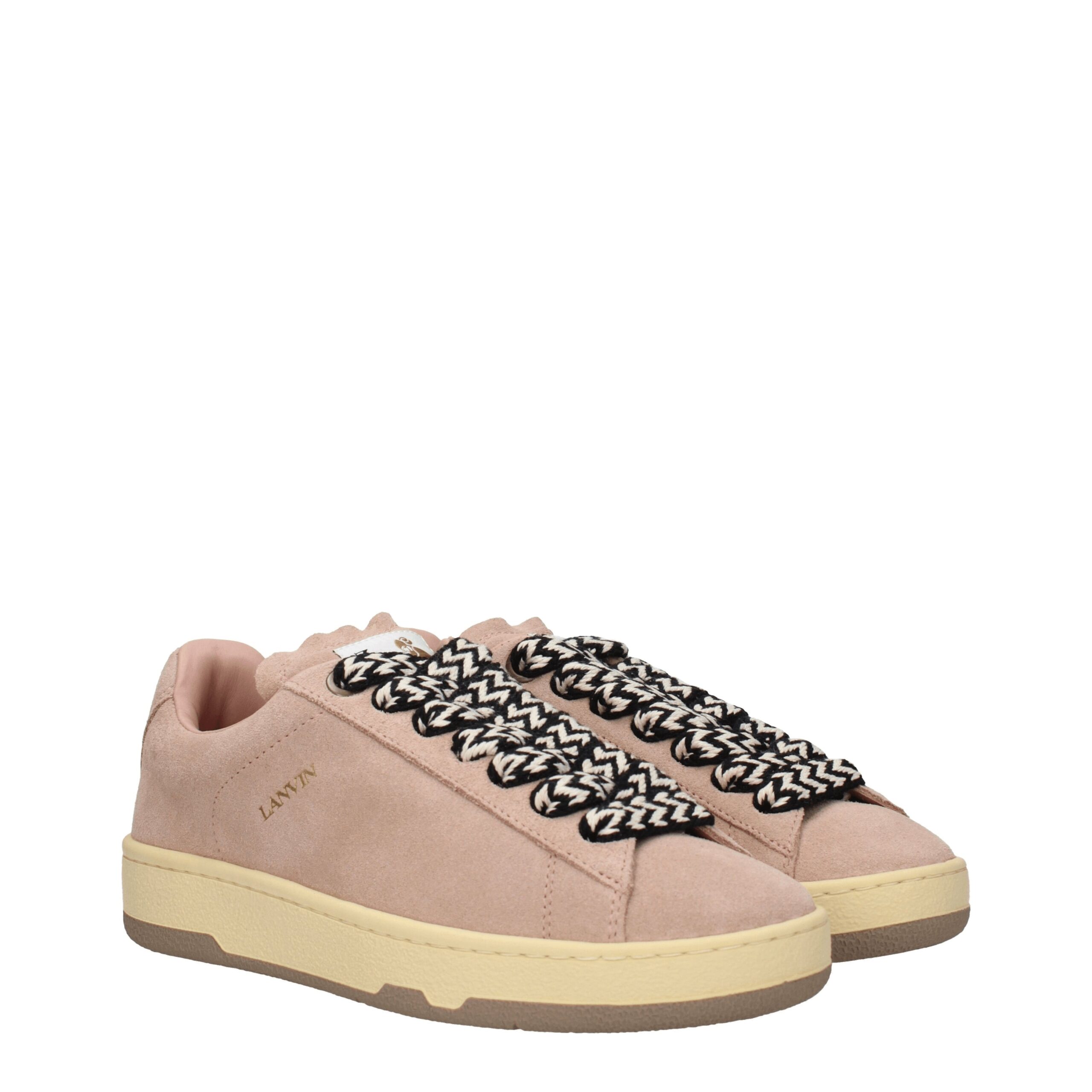 Lanvin Pink Leather Low Top Sneakers - Image 2