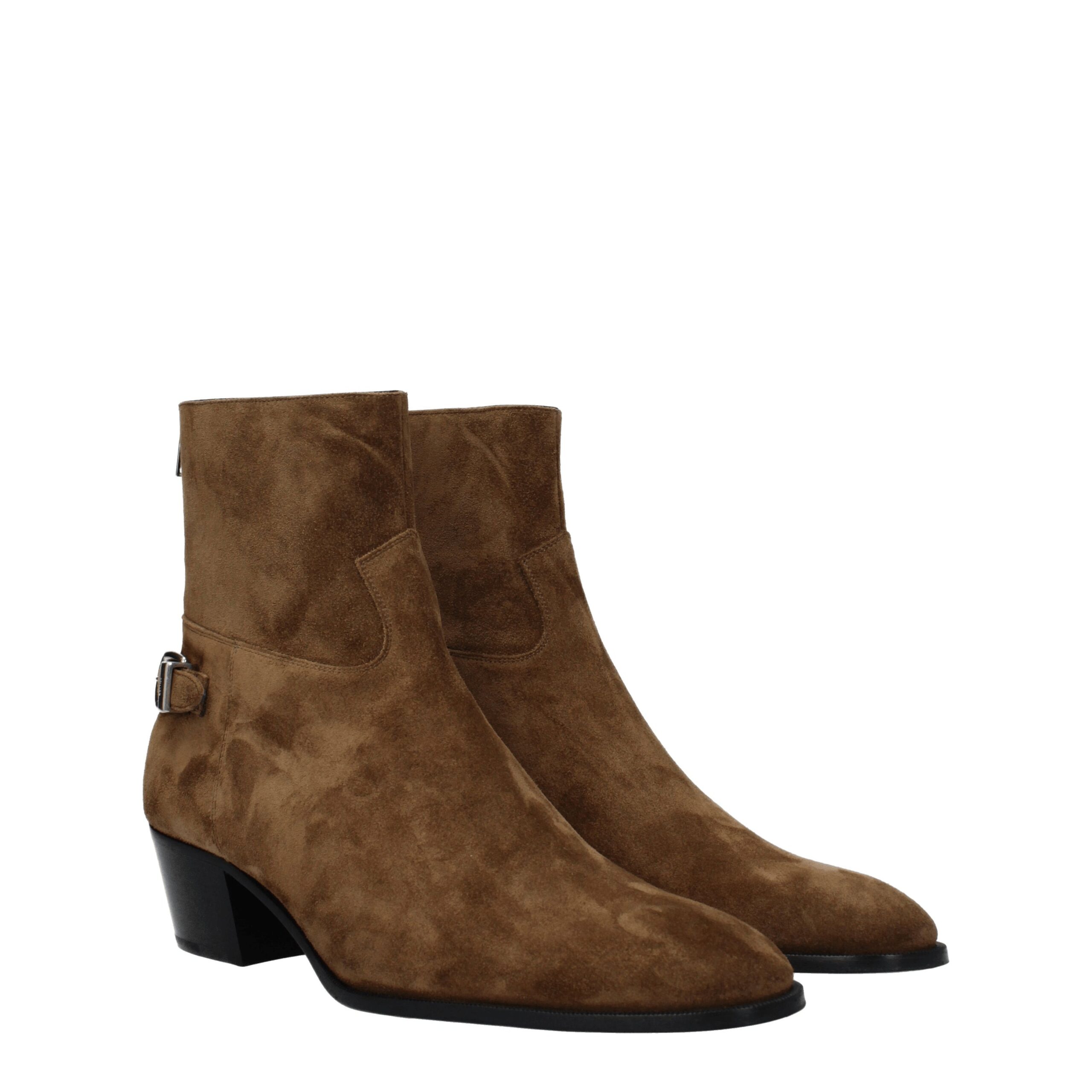 Celine Brown Leather Ankle Boots - Image 2