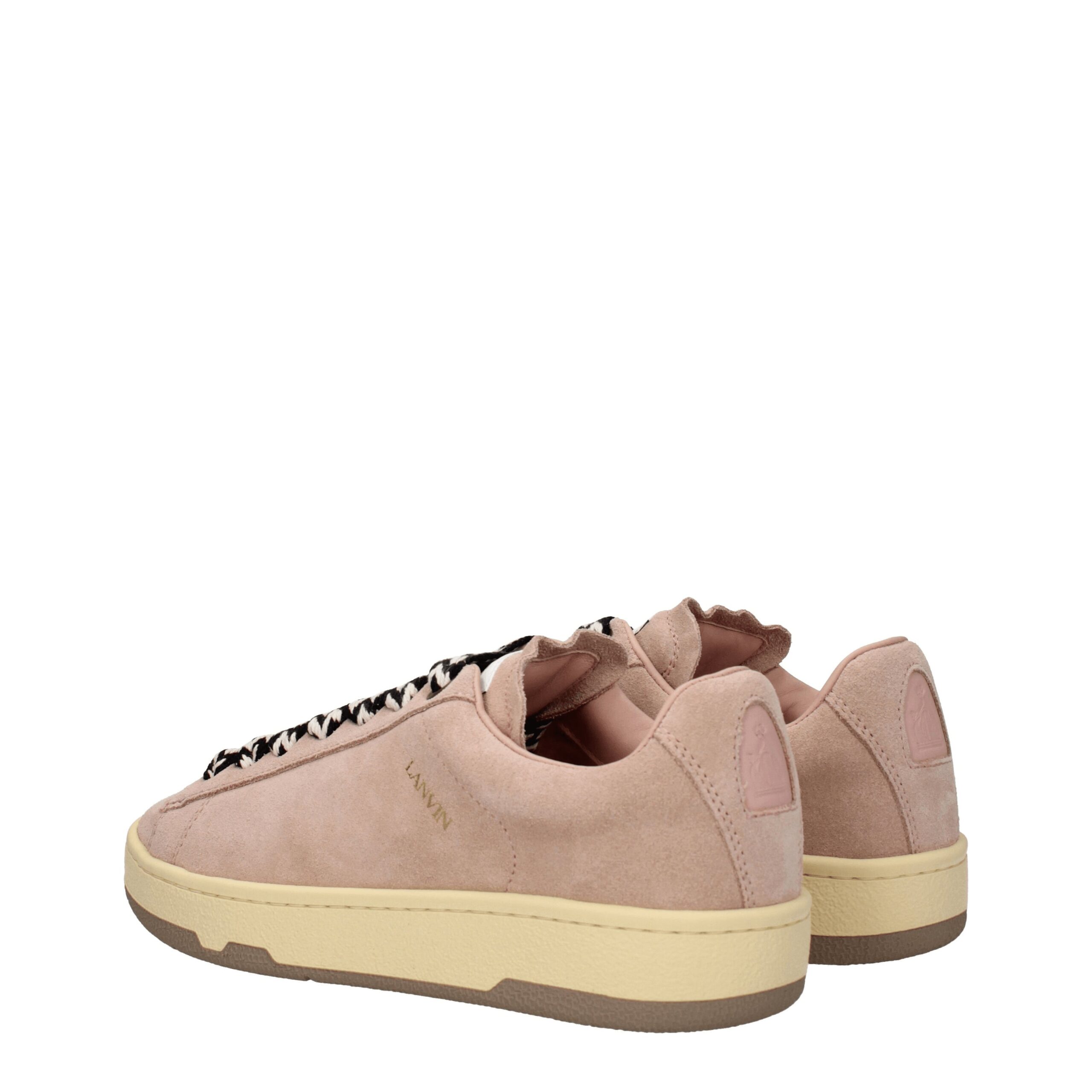 Lanvin Pink Leather Low Top Sneakers - Image 4