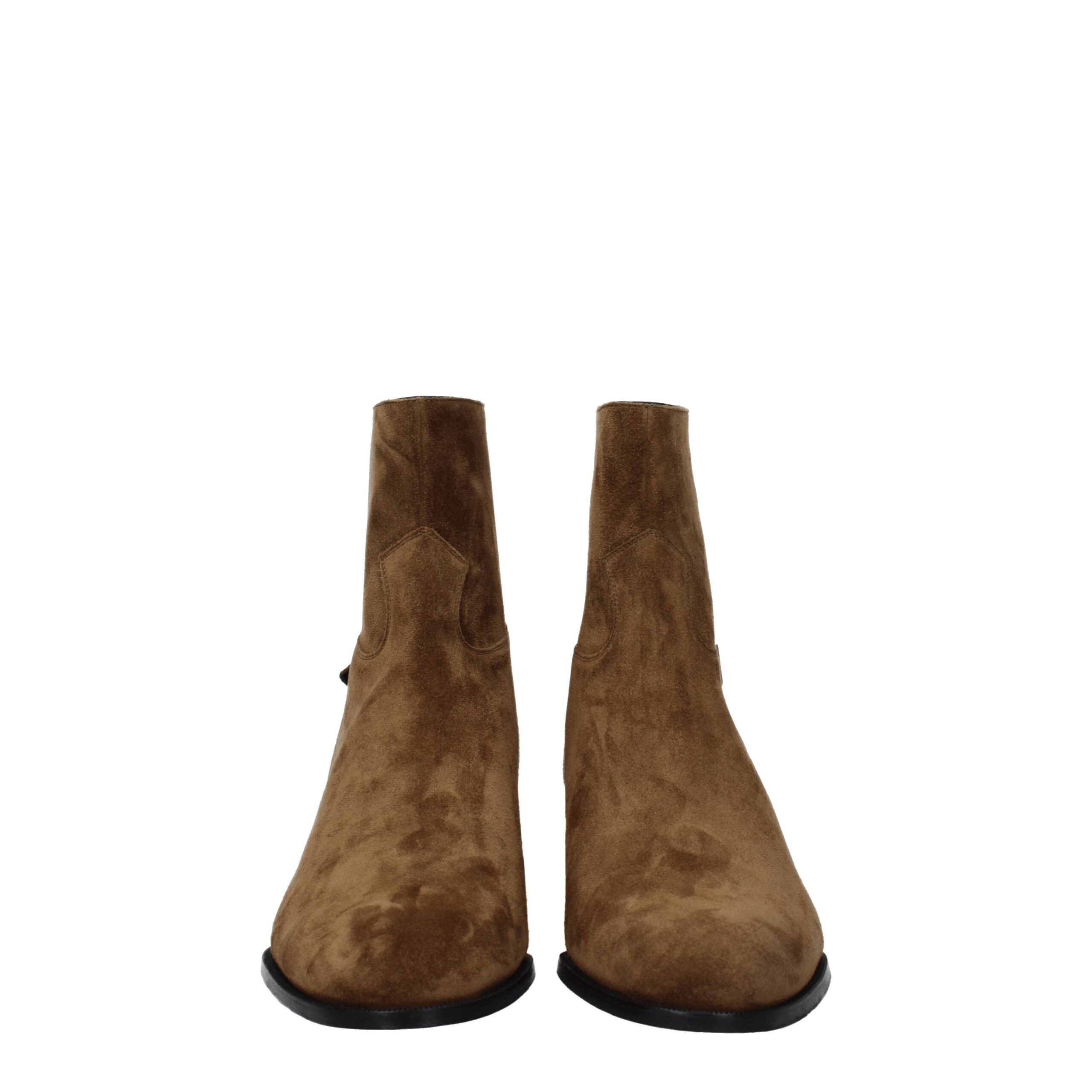 Celine Brown Leather Ankle Boots - Image 3