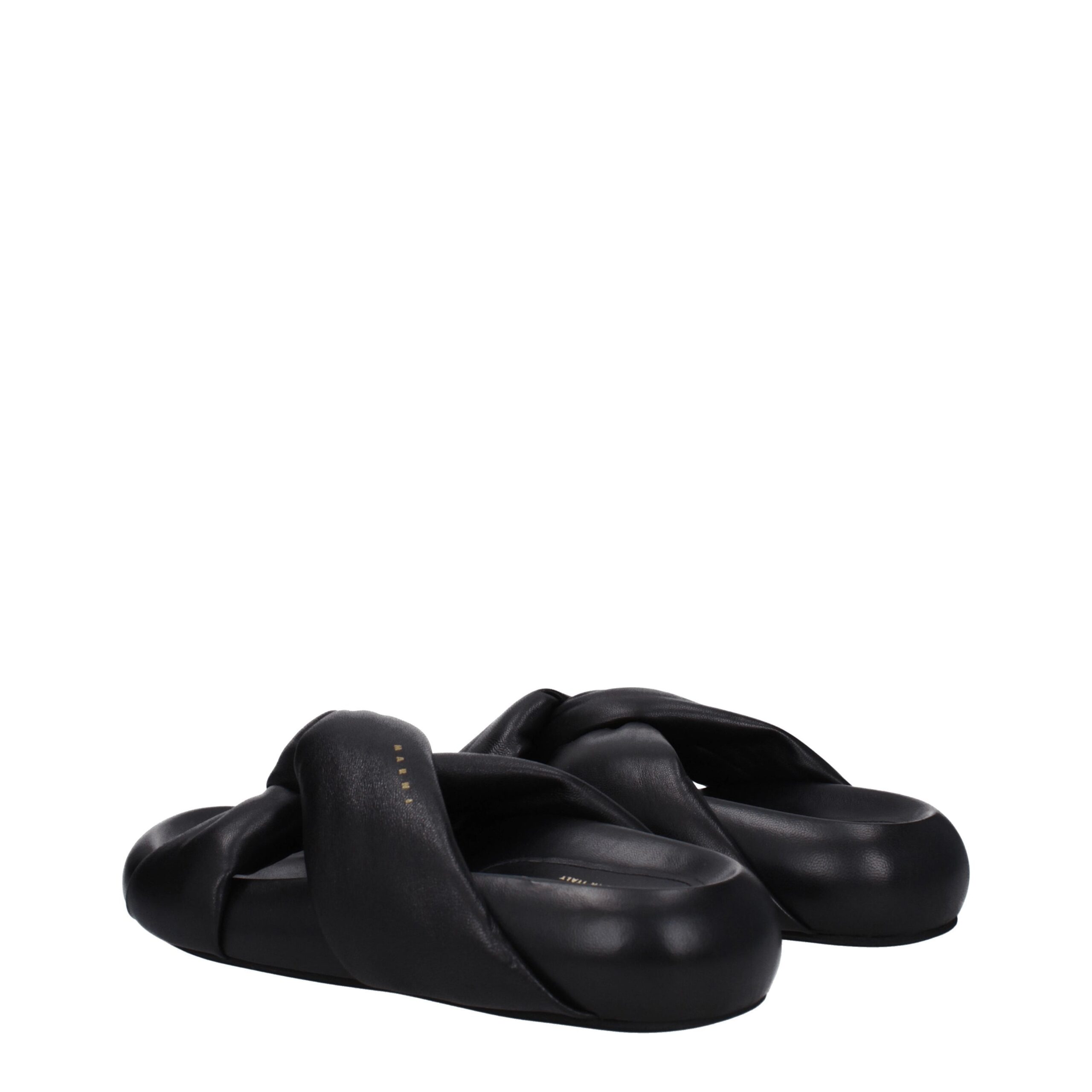 Marni Black Leather Slippers - Image 4