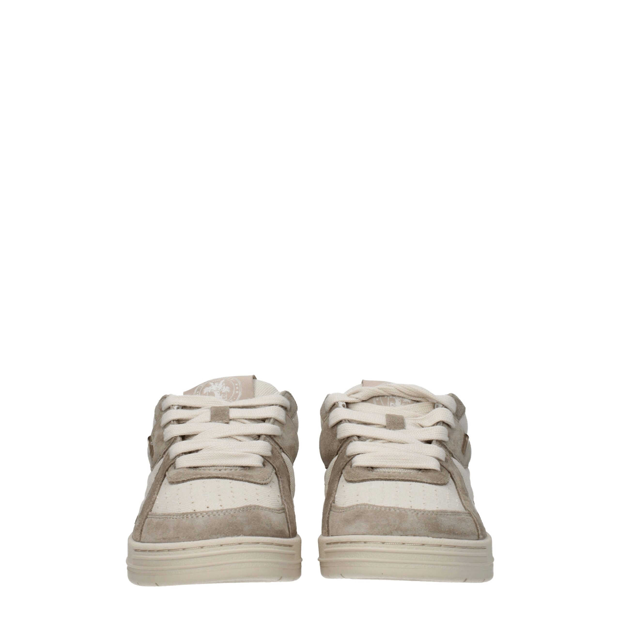 Palm Angels Beige Fabric Low Top Sneakers - Image 3