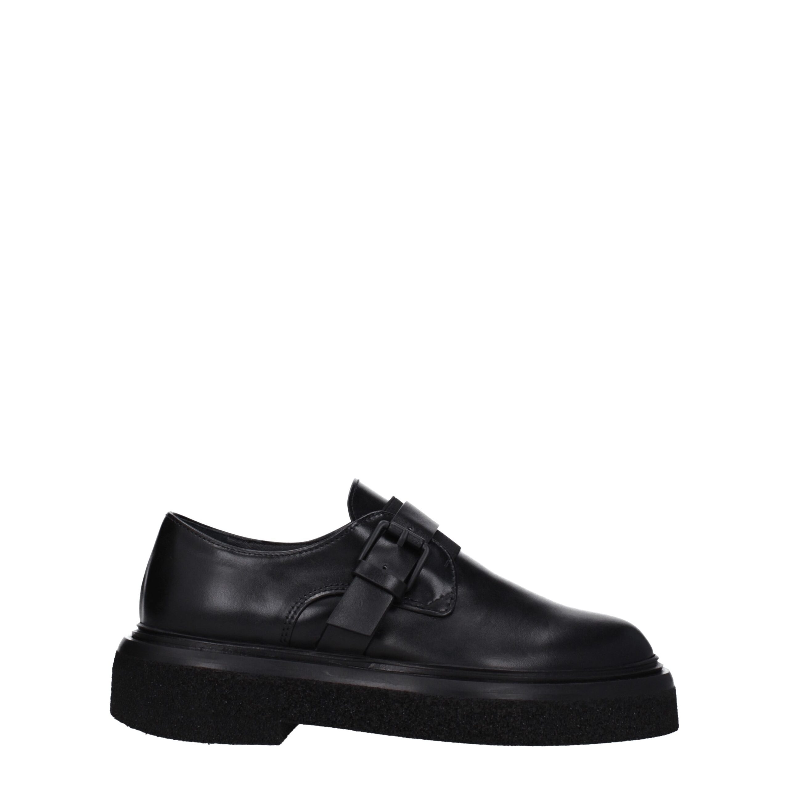 Max Mara Black Leather Oxfords And Derbies