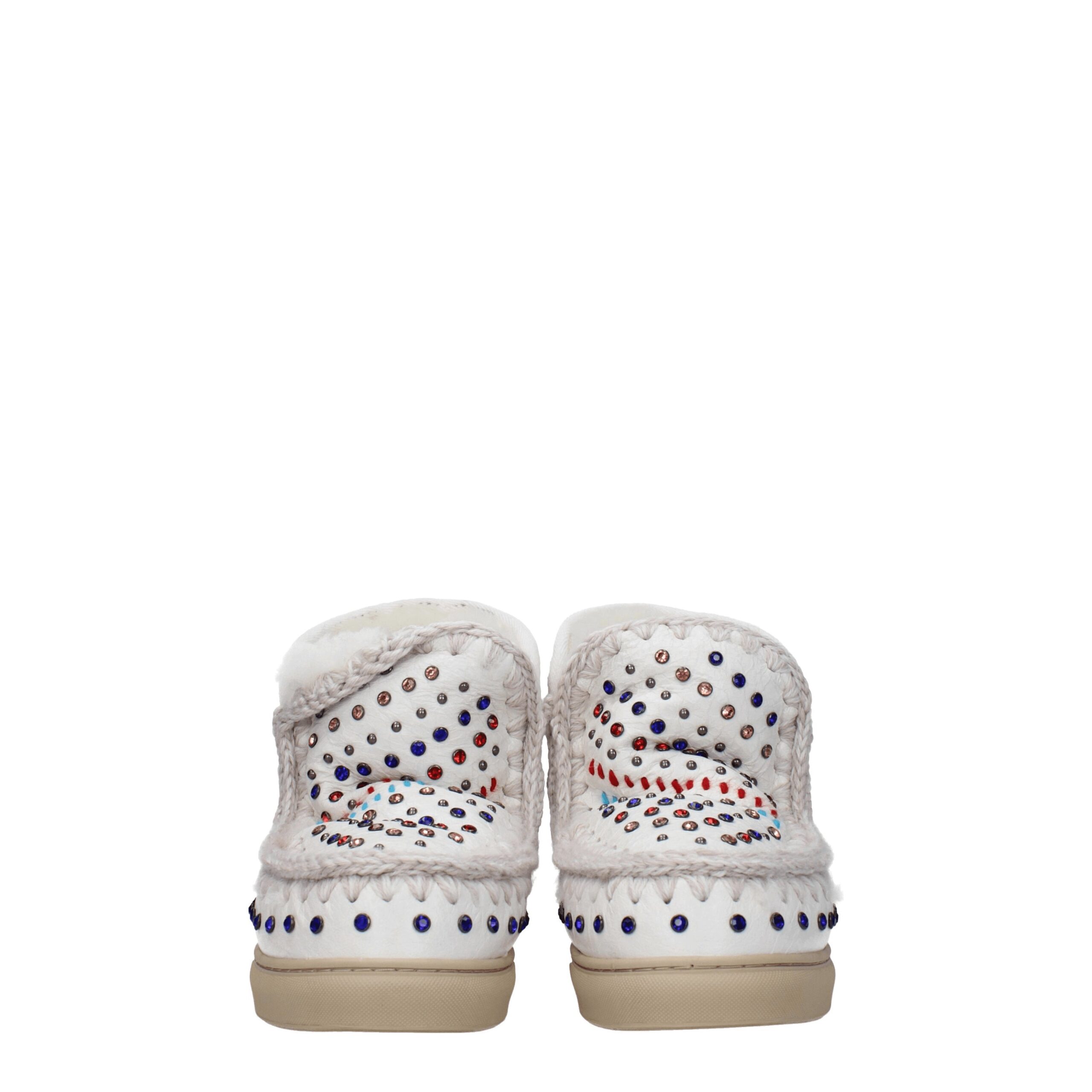 Mou White Leather Ankle Boots - Image 3