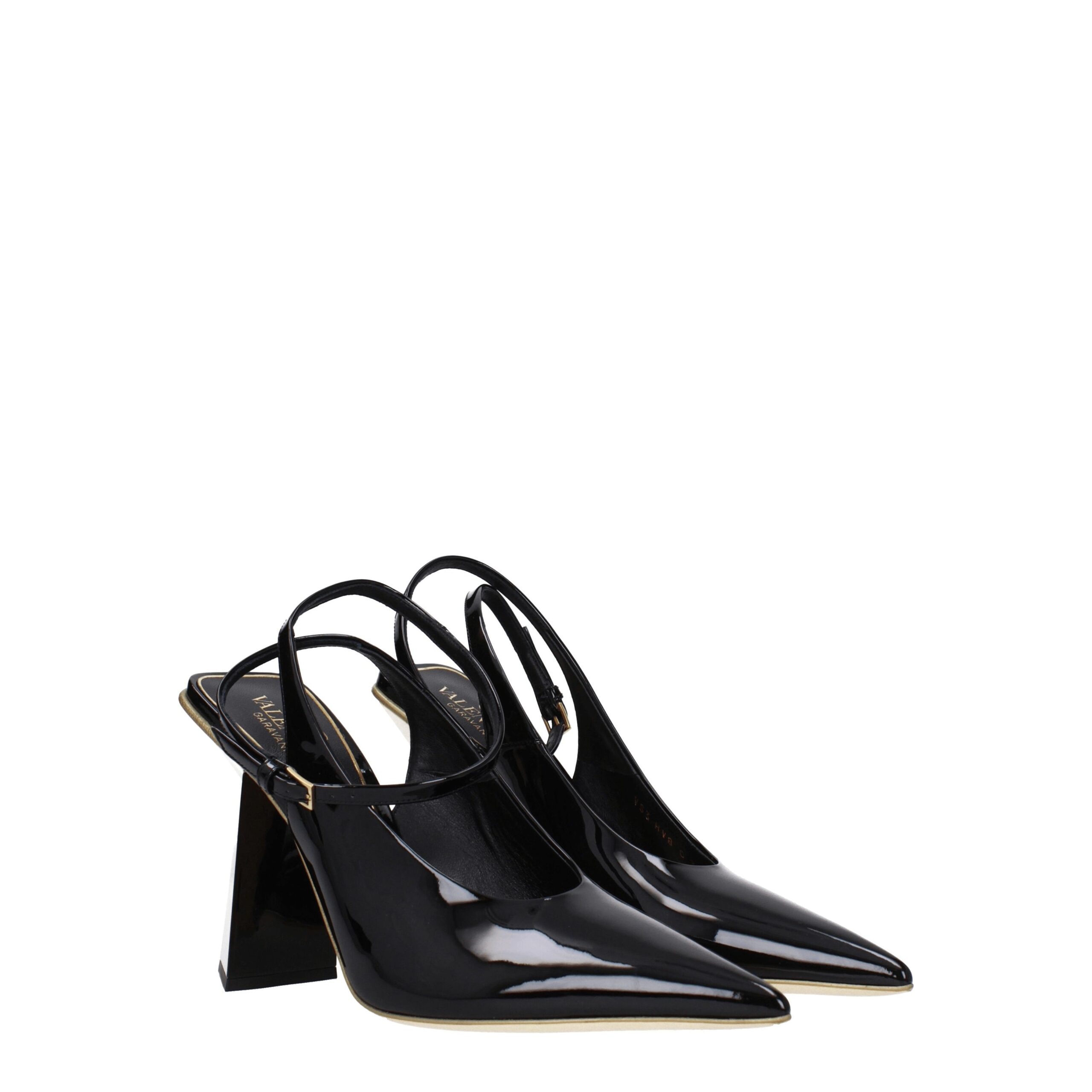 Valentino Garavani Black Leather Sandals - Image 2
