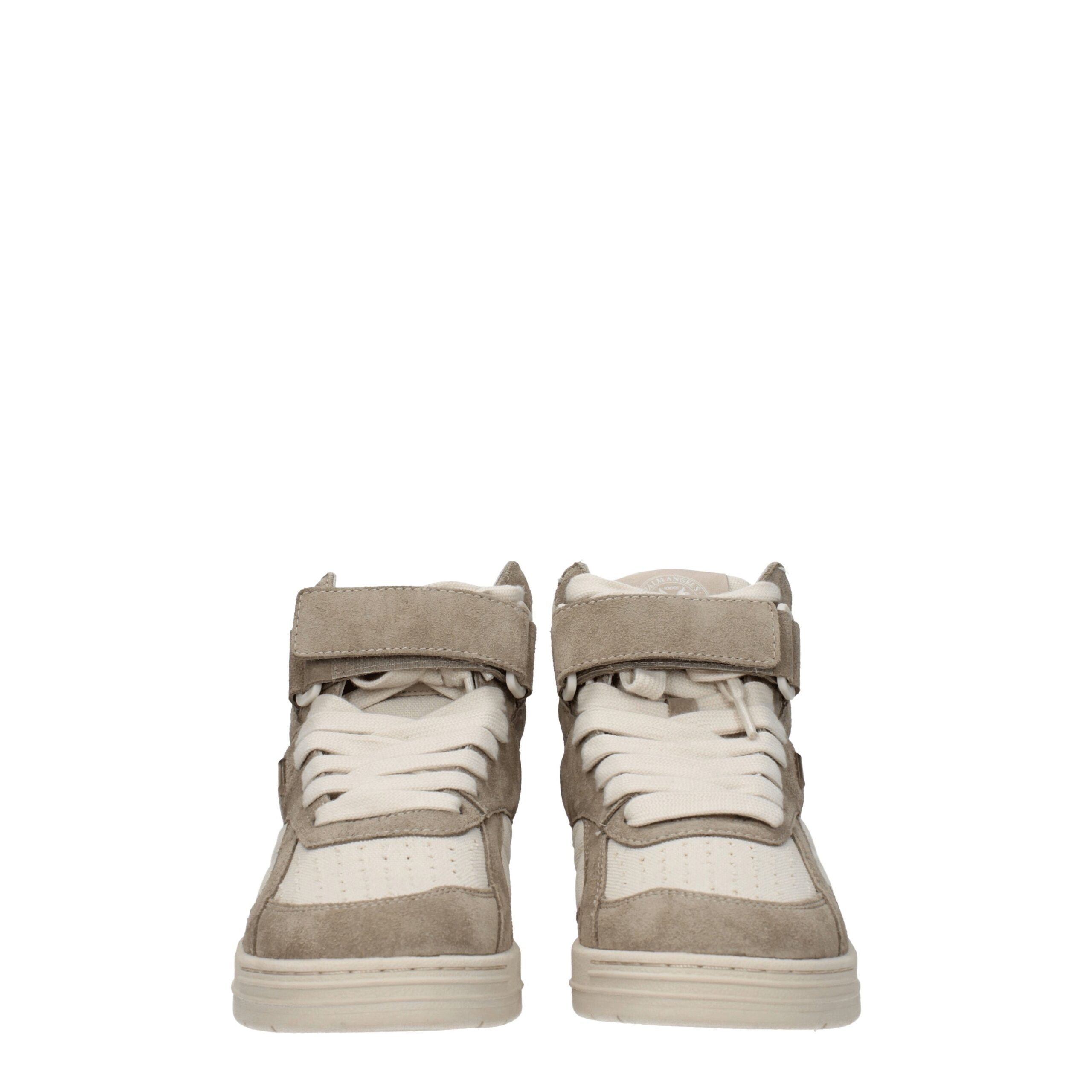 Palm Angels Beige Leather High Top Sneakers - Image 3
