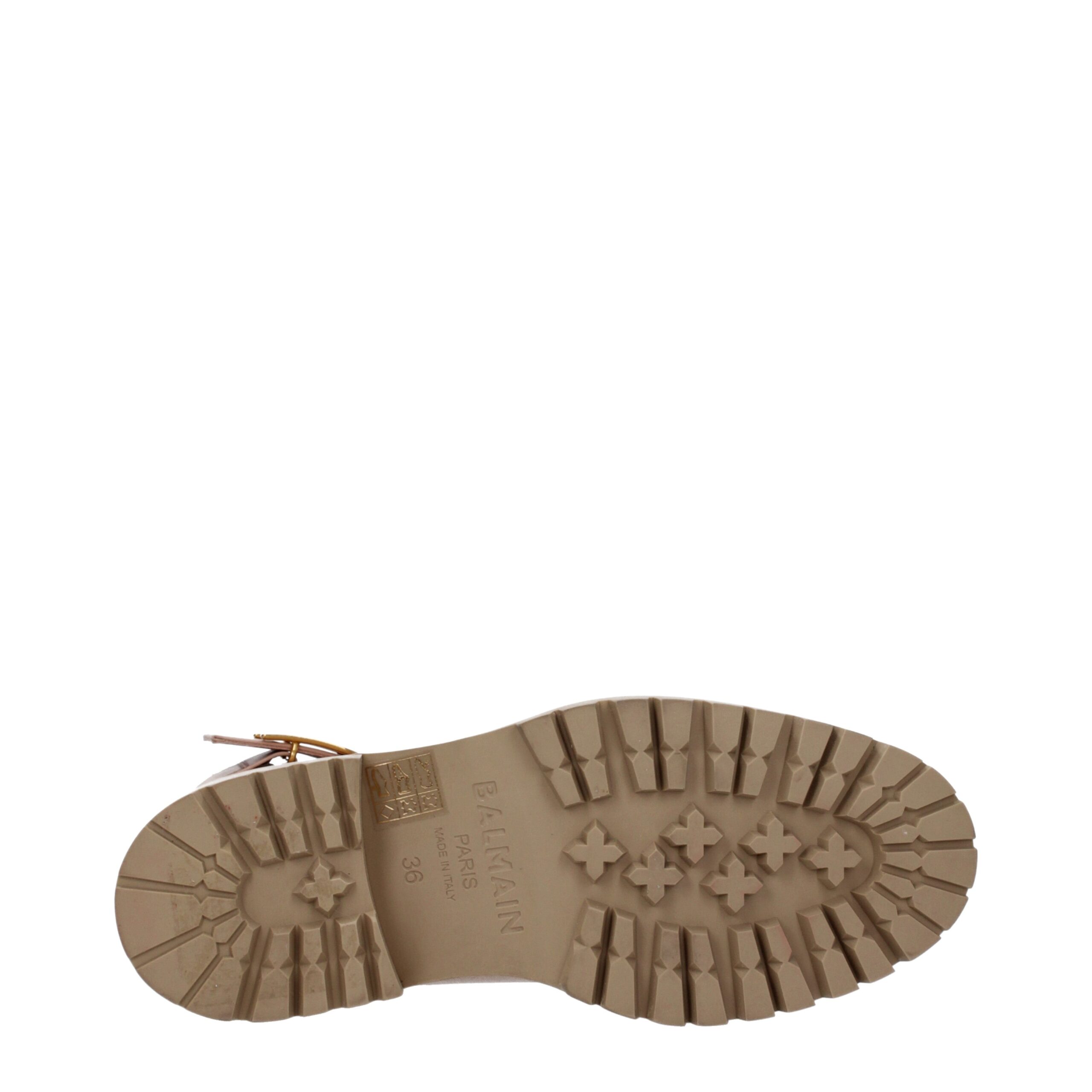 Balmain Beige Leather Ankle Boots - Image 5