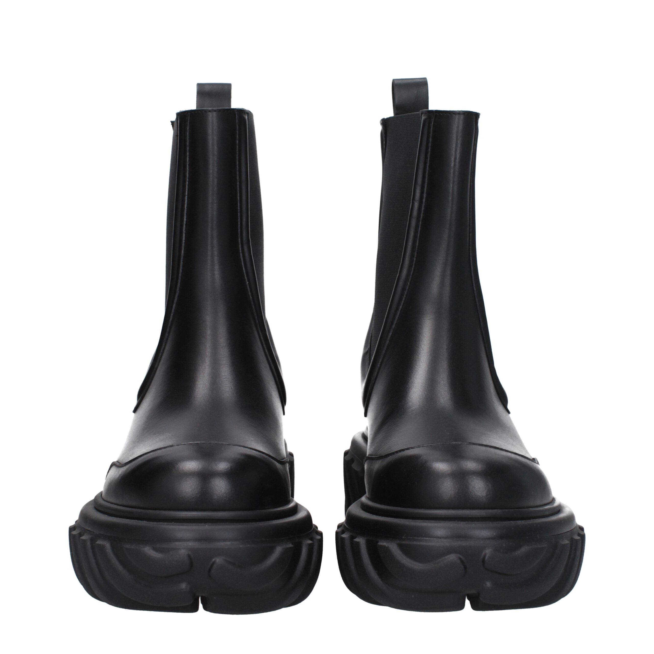 Off-White Black Leather Ankle Boots - Image 3